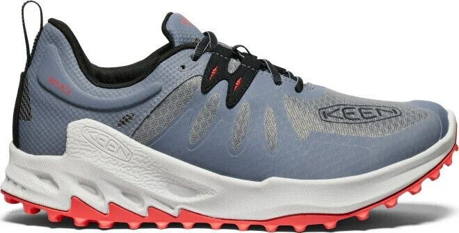 Keen Zionic Waterproof Hiking Shoe Steel Grey Poppy Red