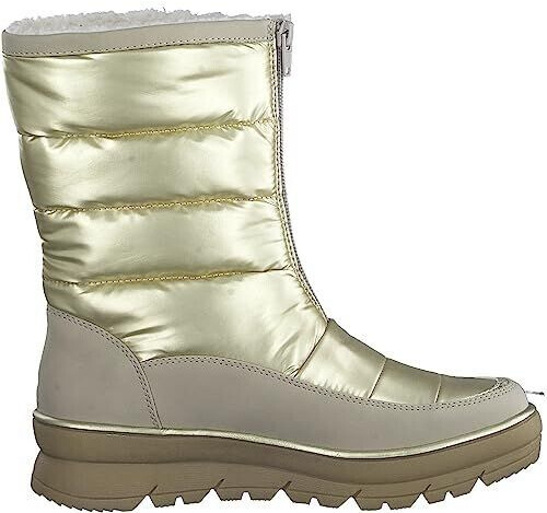 Jana Shoes Winter without heel with zipper lined Wide H Extra wide gold Gold Comb
