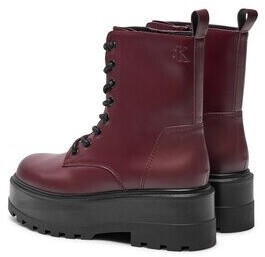 Calvin Klein Lace-up Flatform YW0YW01535 dark red