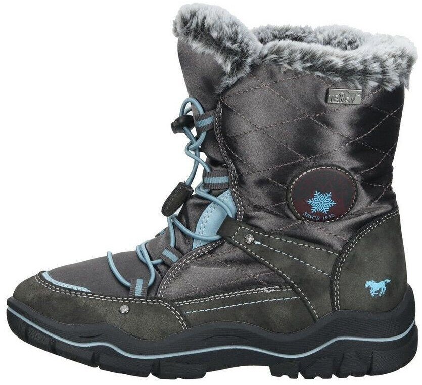 MUSTANG Faux Leather Textile Lace-up dark grey
