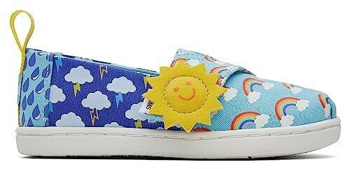 TOMS Shoes Classic Alpargata Flat Slipper blue glows the dark
