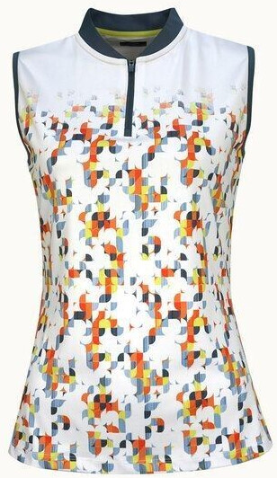 Callaway Sleeveless Engineered Fading Shift Geo Polo-Shirt white M