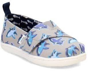 TOMS Shoes Classic Alpargata Flat Slipper drizzle grey glow the dark white shark