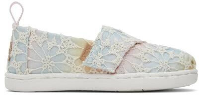 TOMS Shoes Classic Alpargata Flat Slipper Parfait Pink Ombre Floral Lace