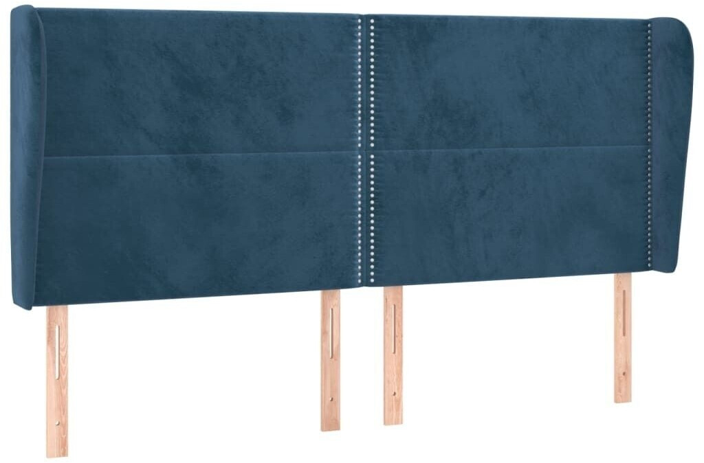 vidaXL Headboard with ears 203x23x118/128cm velvet (3117886)