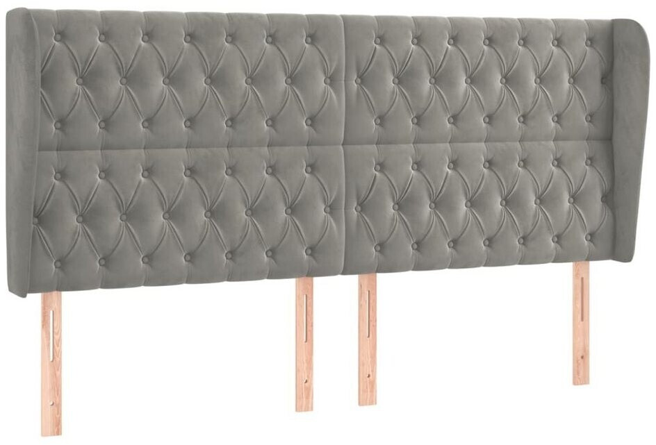 vidaXL Headboard with ears 203x23x118/128cm velvet (3118358)