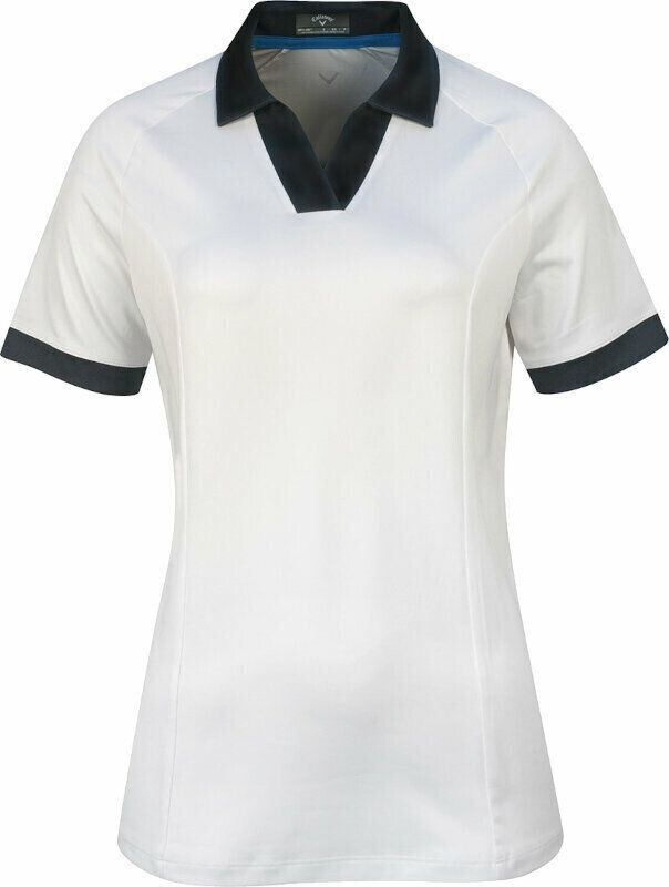 Callaway Short Sleeve V-Placket Colourblock Polo-Shirt brilliant white L