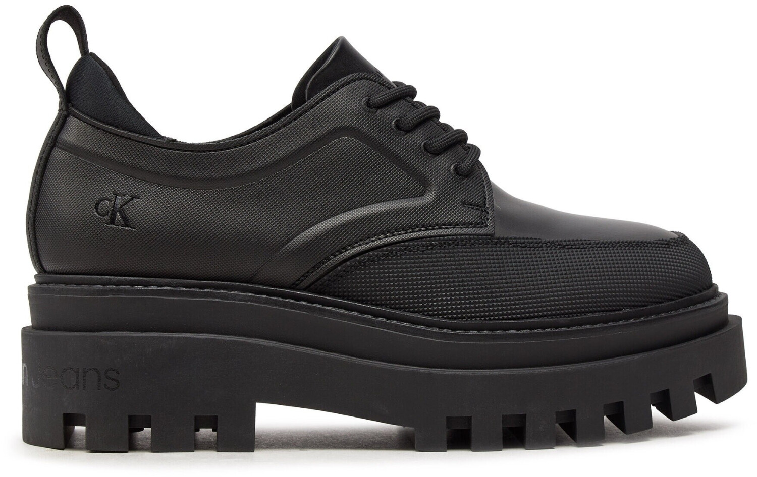 Calvin Klein Sneakers Flatform Laceup Derby Mg Mtl YW0YW01502 black