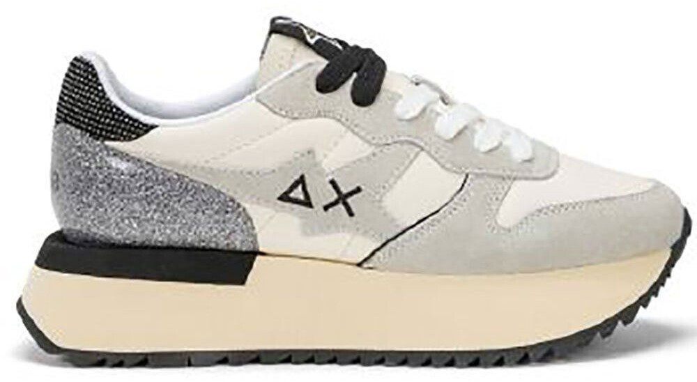Sun 68 Big Stargirl Bag Silver Trainers white
