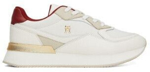Tommy Hilfiger White leather platform sneakers with monogram