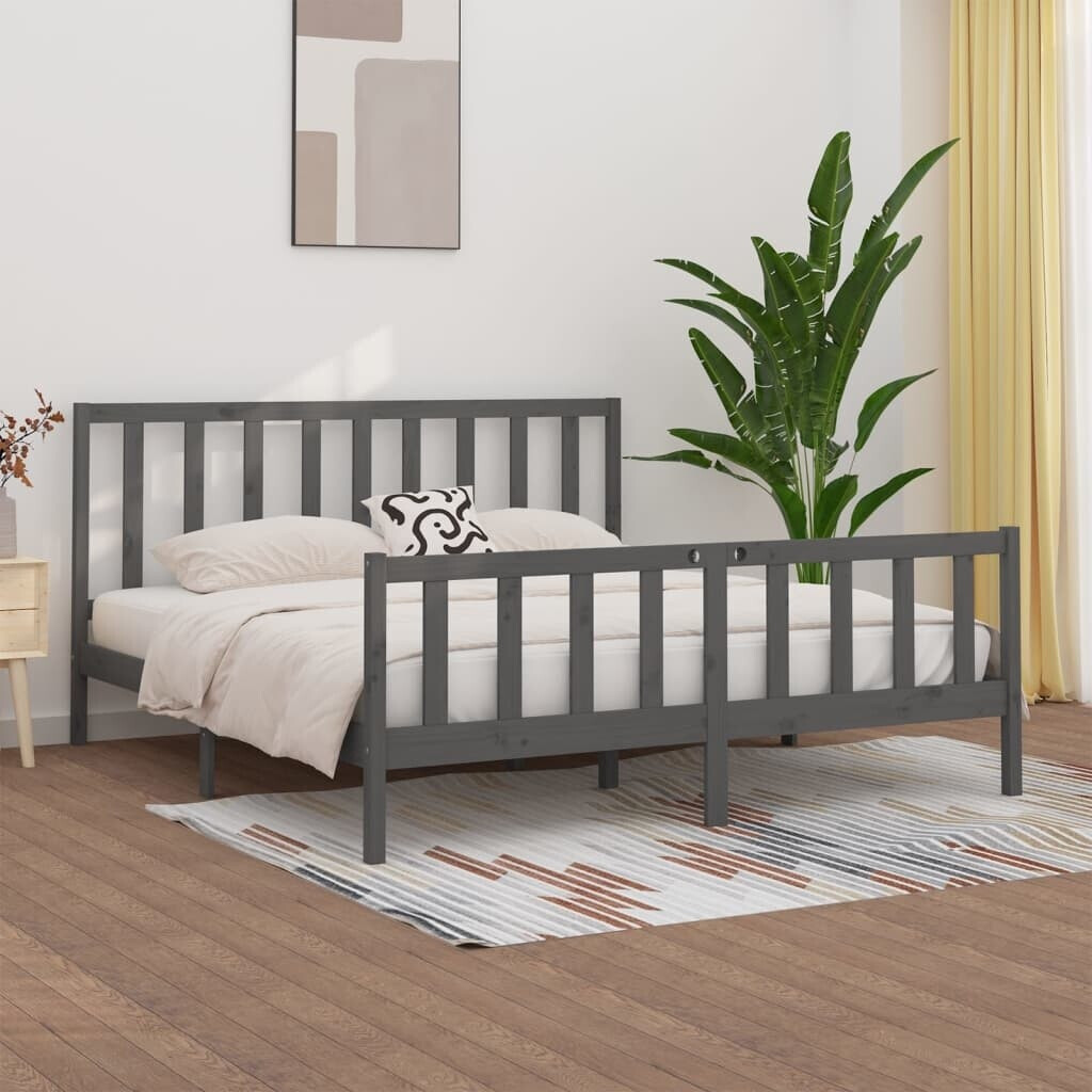 vidaXL Solid wood bed 200x200cm (3106855)