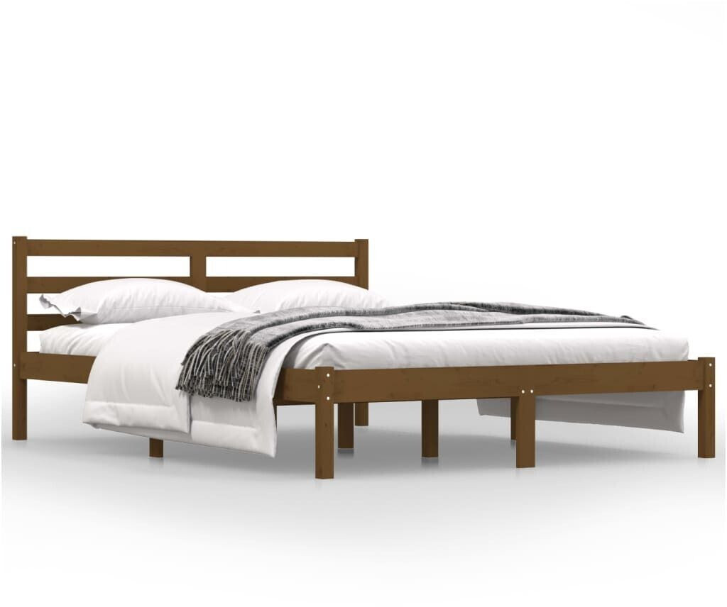 vidaXL Solid wood bed pine 120x190cm (810403)