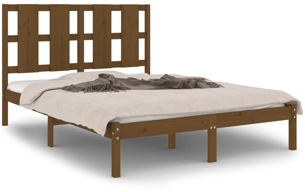 vidaXL Solid wood bed pine 120x200cm (3105598)