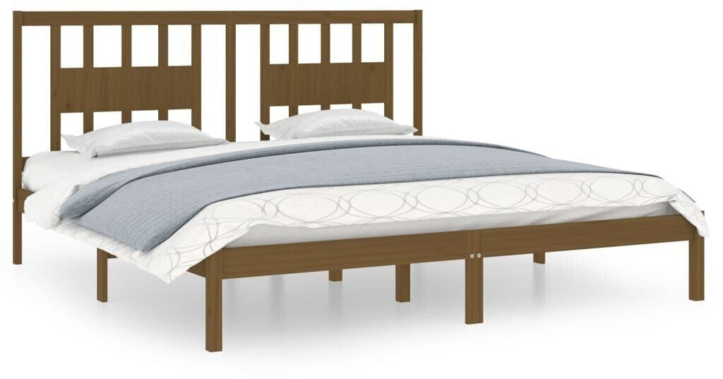 vidaXL Solid wood bed pine 200x200cm (3104086)