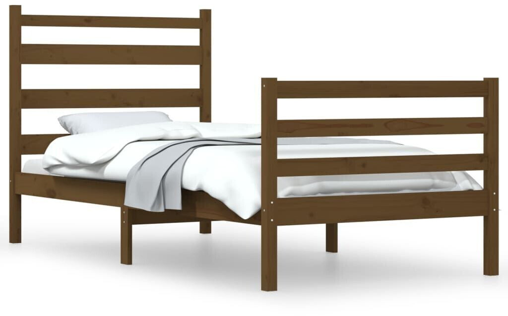 vidaXL Solid wood bed pine 90x200cm (3103701)