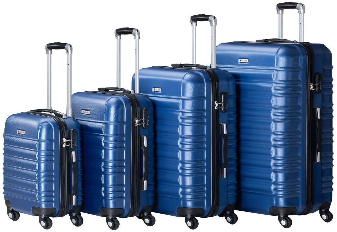 Juskys Rom 4-Wheel-Trolley Set 48/55/66/76 cm