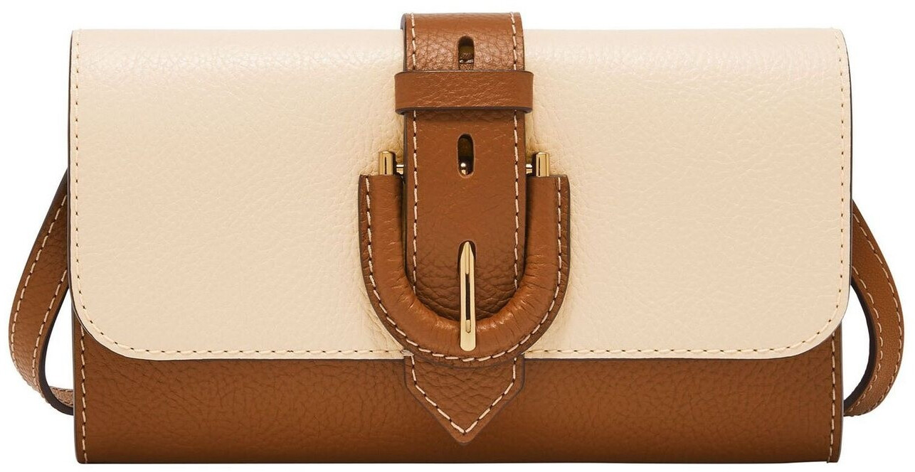 Fossil Harwell Clutch Wallet (ZB11054) vanilla/saddle
