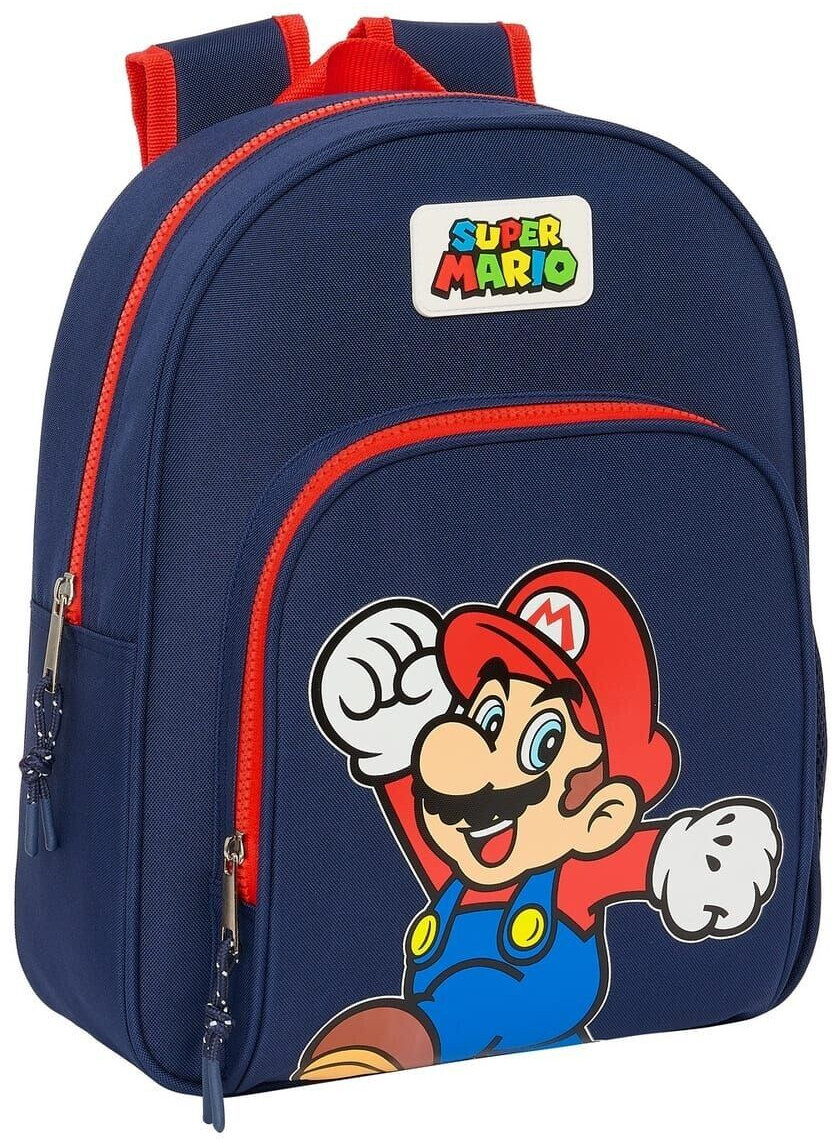 Safta School Backpack (Adj. Trolley) Super Mario World blue