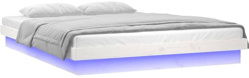 vidaXL Solid wood bed with LEDs 120x200cm (819968)