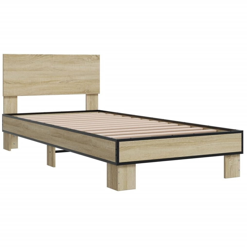 vidaXL Bed frame made of wood material metal 75x190cm (845815)