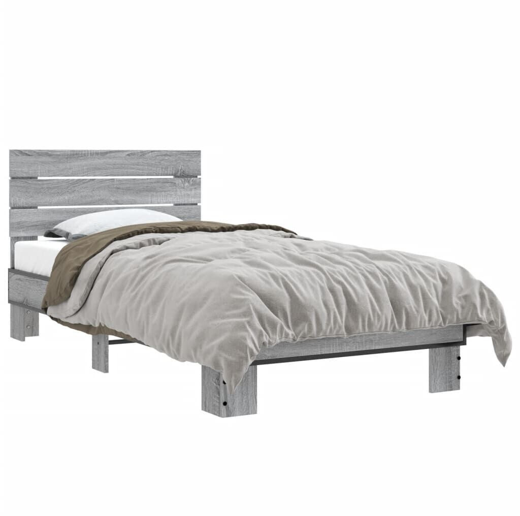 vidaXL Bed frame made of wood material metal 90x190cm (845755)