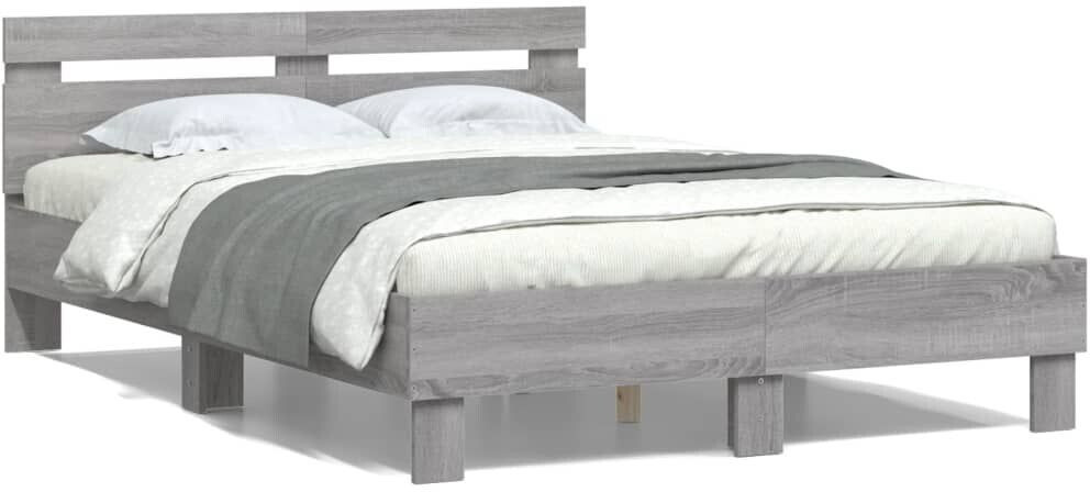 vidaXL Bed frame with headboard made of wood 120x190cm (3207453)