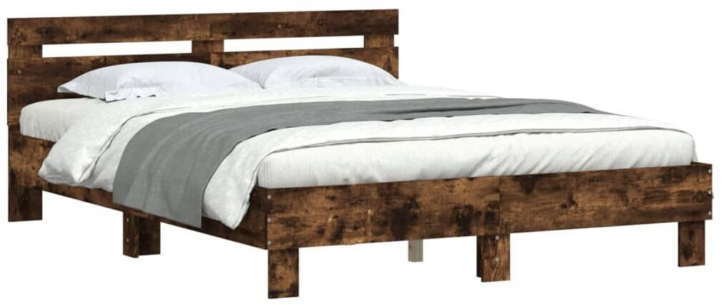 vidaXL Bed frame with headboard made of wood 140x190cm (3207438)