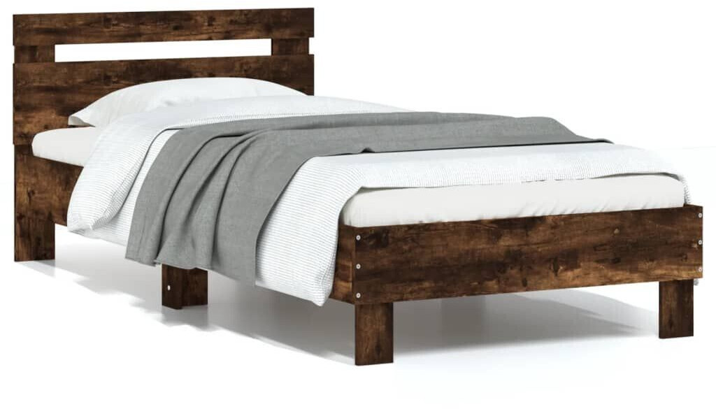 vidaXL Bed frame with headboard made of wood 90x200cm (838537)