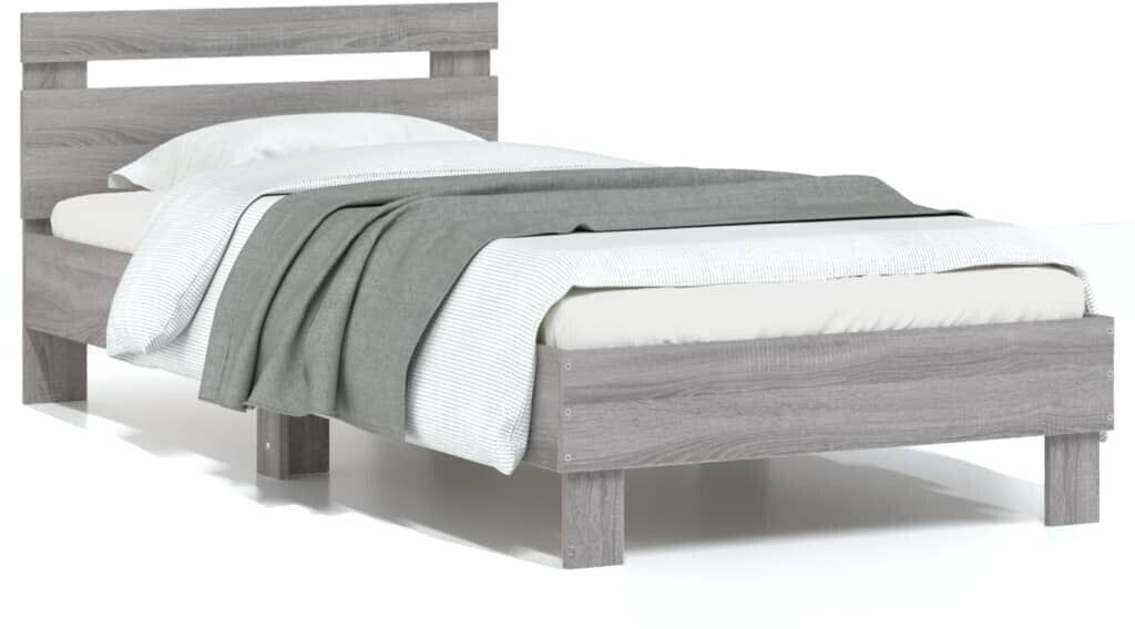 vidaXL Bed frame with headboard made of wood 90x200cm (838538)