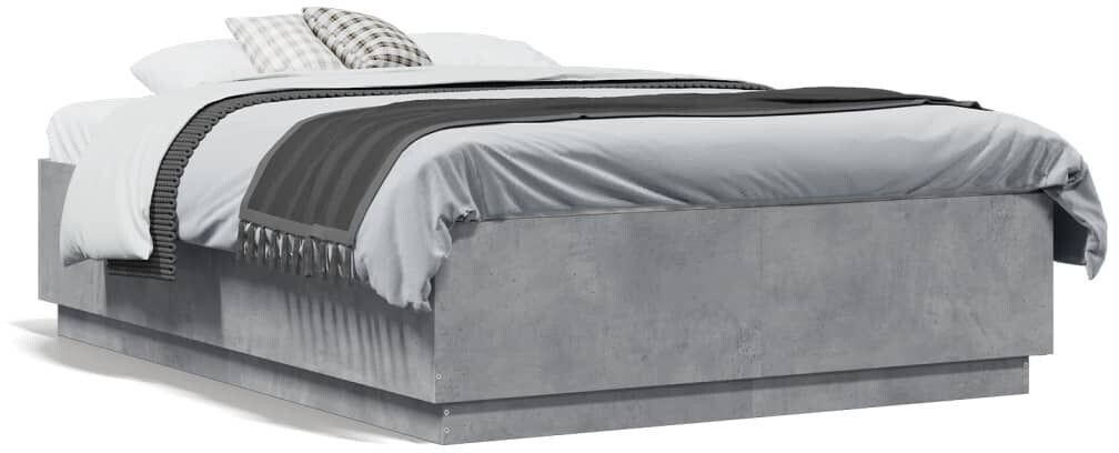 vidaXL Bed frame with LED made of wood 135x190cm (3209649)