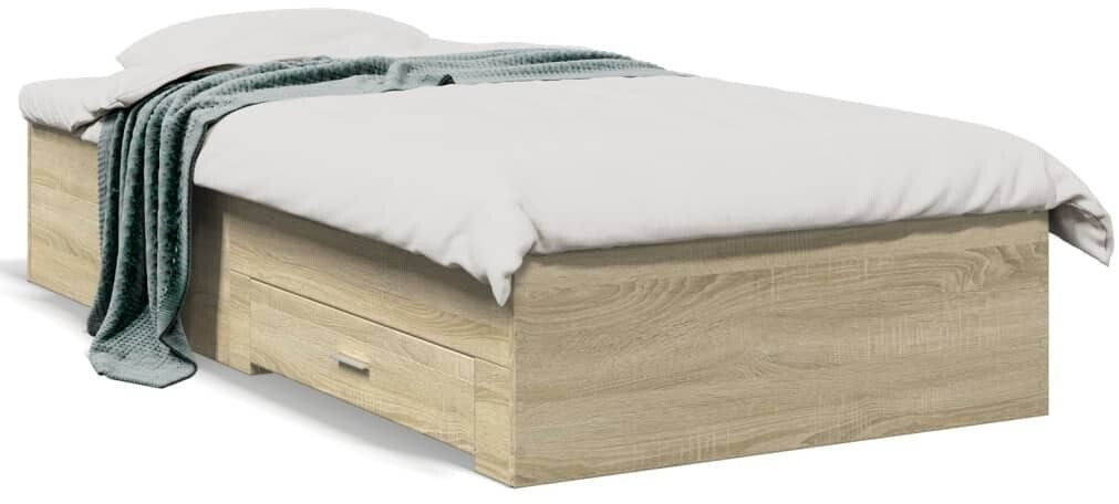 vidaXL Bed frame with drawers made of wood material 75x190cm (3280442)