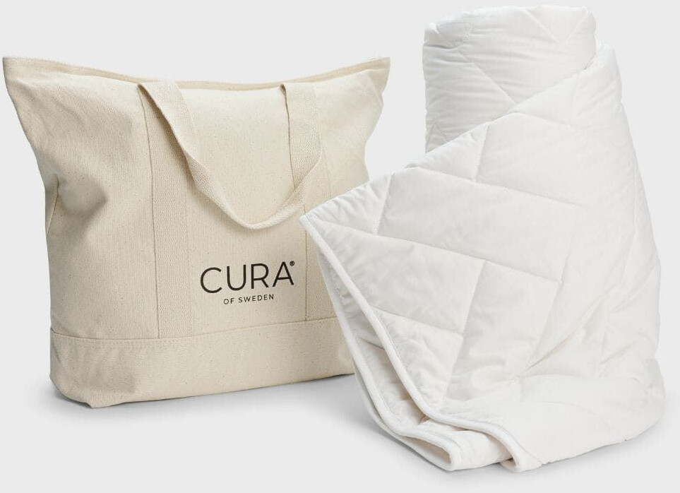 Couette Lestée CURA Pearl 135x200cm 9kg - Couverture Lourde Anti-Stress - Pour Un Sommeil Profond - Coton