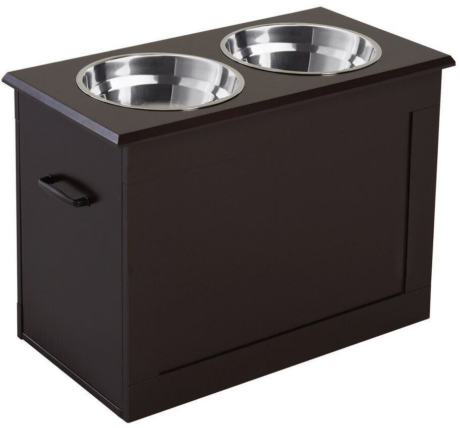 Pawhut Gamelle chien surélevée 60 x 30 x 41 cm chocolat (D08-021CF)