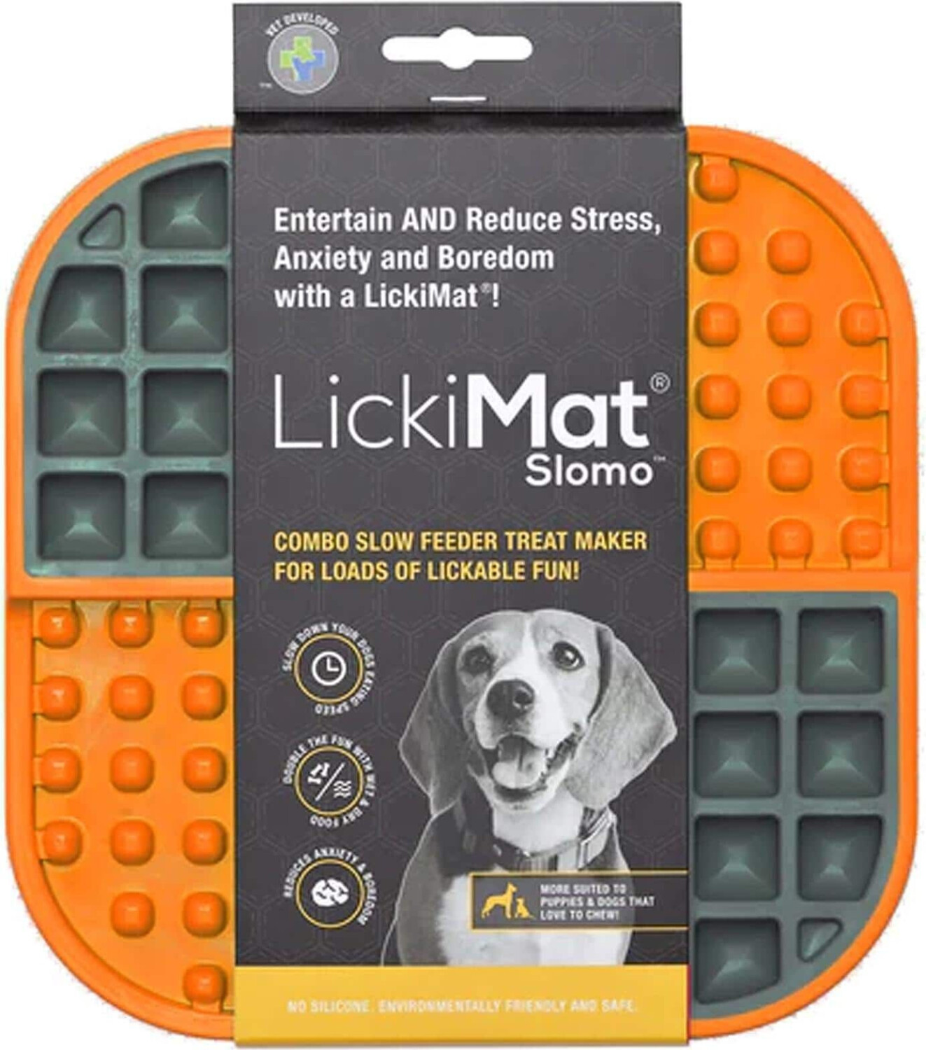 LickiMat Tapis de léchage orange