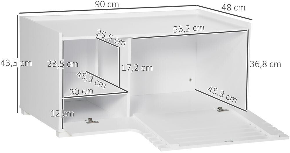 Pawhut Maison de toilette pour chat Pawhut Maison de toilette pour chat