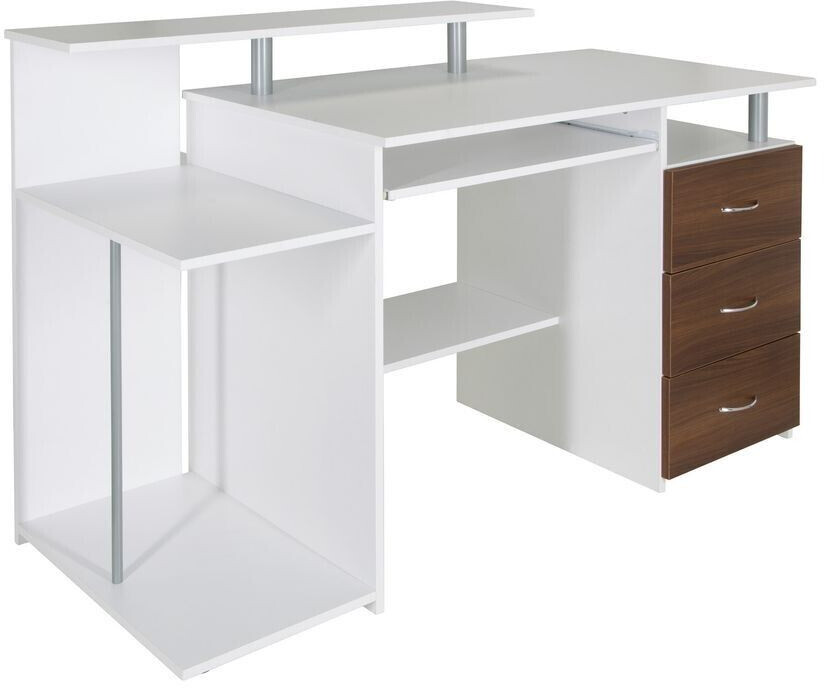 HJH Office Workspace H IV 137x60cm White/Walnut
