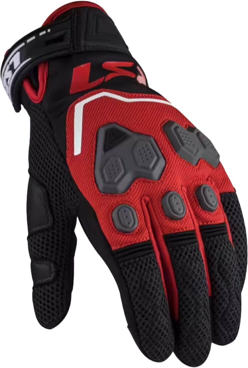 LS2 Vega Gloves black/red