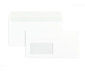 Emerson 100 Briefumschläge DIN B6 Weiß - 80g/m² Premium Papier Ohne Fenster