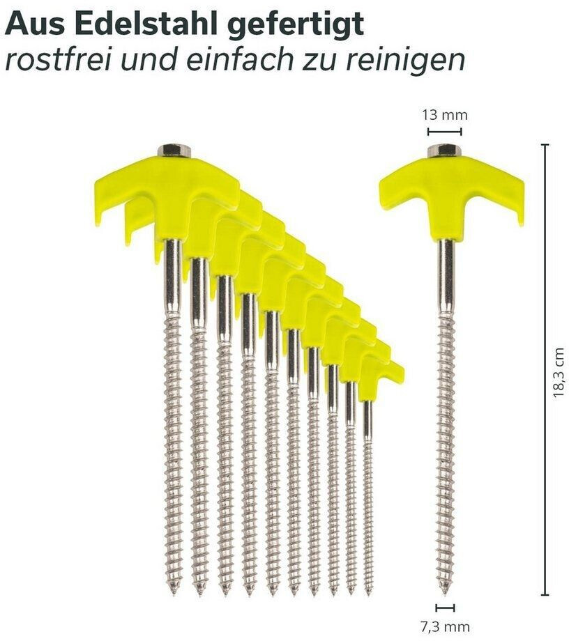 Skandika Tent peg, 20x tent pegs made of stainless steel