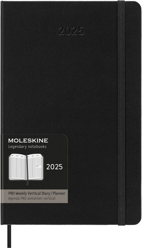 Moleskine Pro Weekly Vertical Diary/Planner 2025 Large black