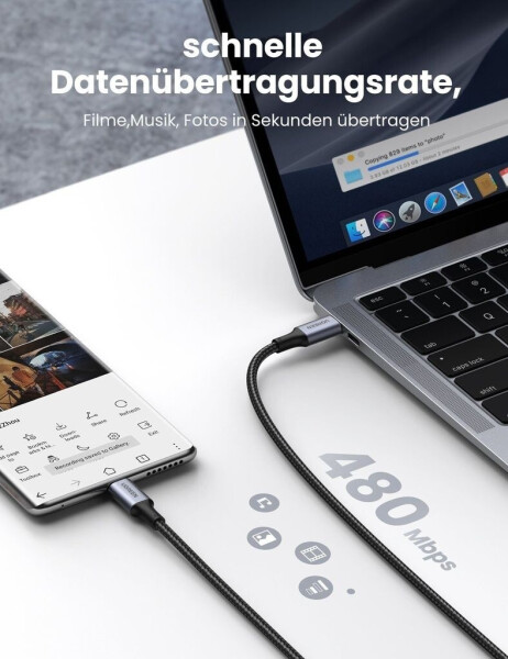 Ugreen 100W USB-C auf USB-C Ladekable (Nylon) 3m, Bild 22