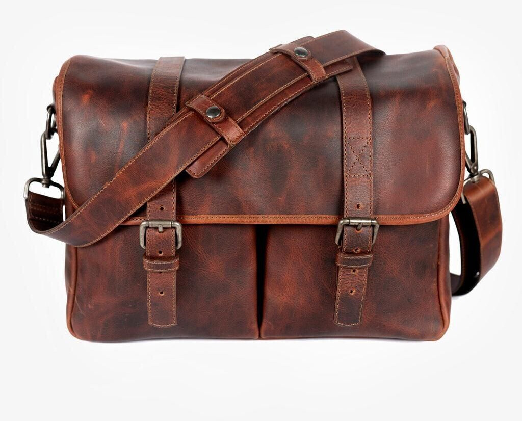 Bronkey Roma Leather Camera Bag Cognac