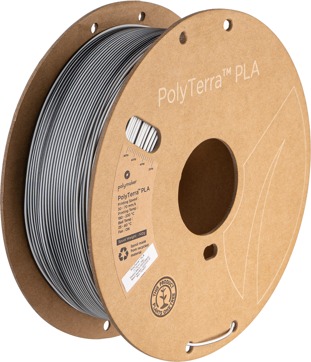 Polymaker Polyterra PLA Filament 1,75mm 1000g White-Black