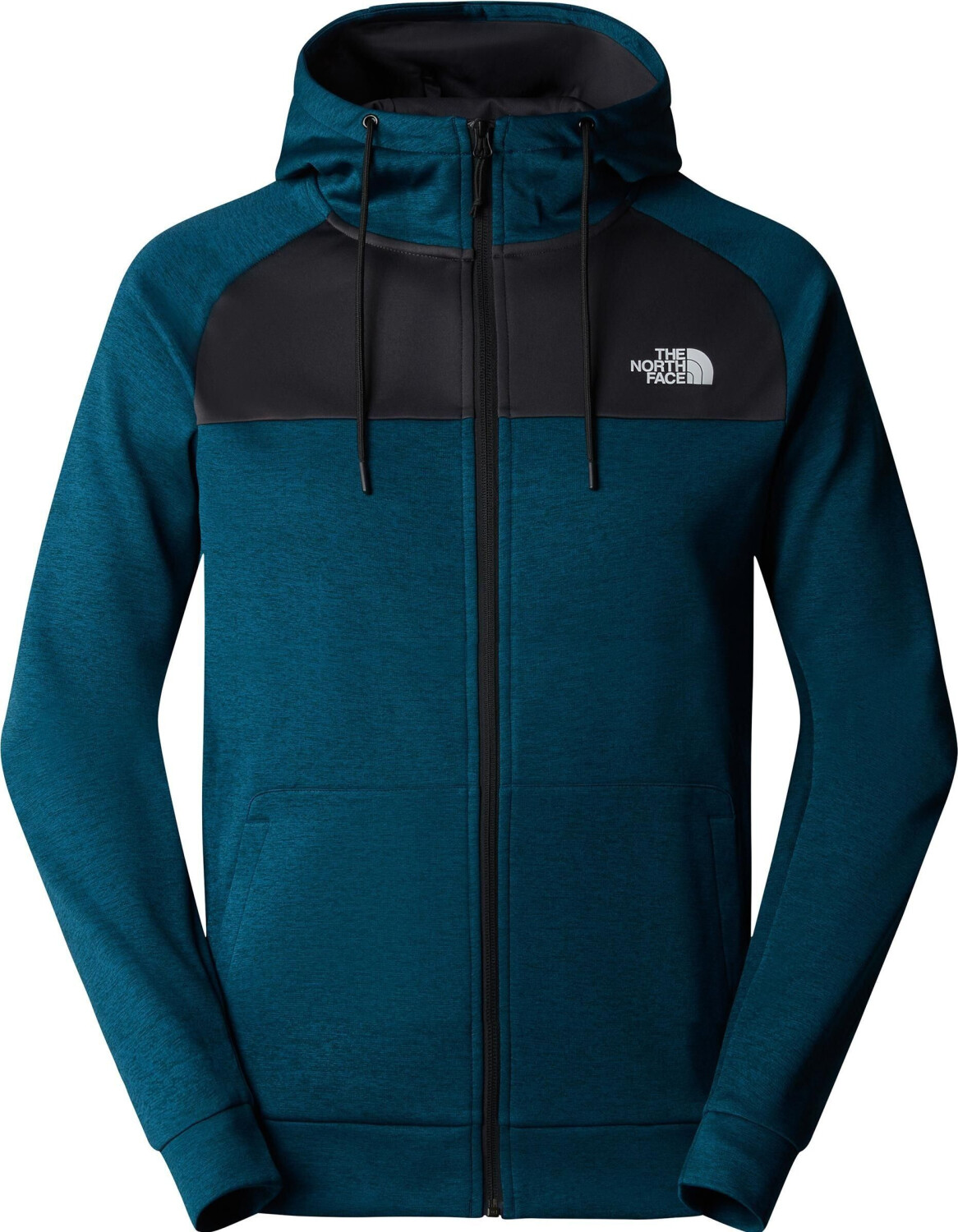 The North Face Reaxion Fleece Fullzip Hoodie Fleece Jacket midnight petrol dark heather/asphalt grey