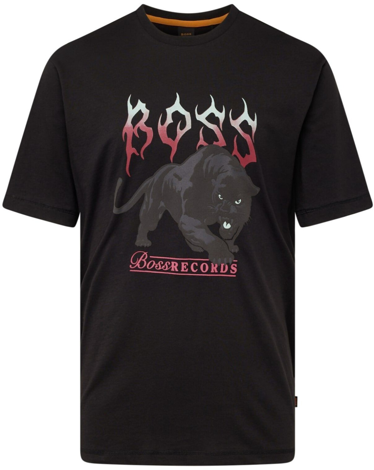 Hugo Boss T-Shirt with Label-Print Pantera black