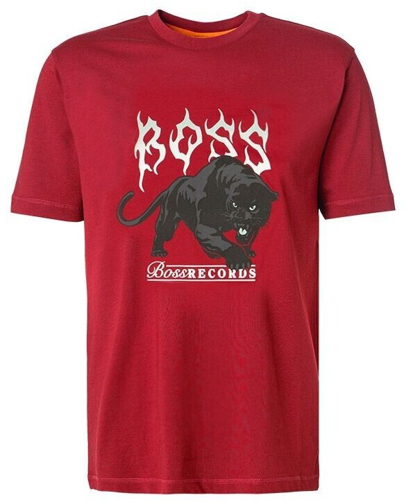 Hugo Boss T-Shirt with Label-Print Pantera red