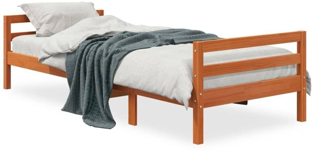 vidaXL Solid wood bed pine 90x190cm (844487)