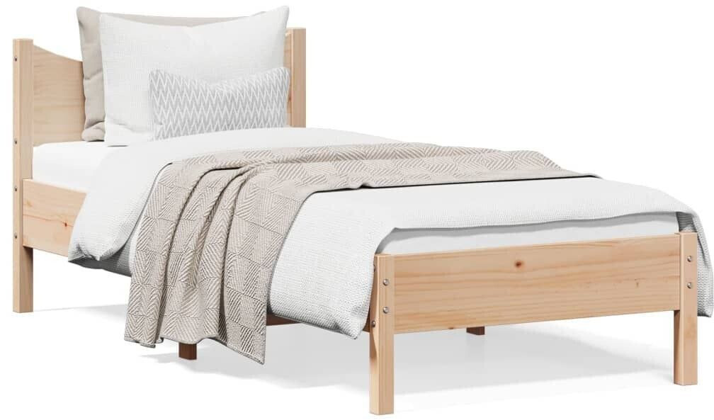 vidaXL Solid wood bed pine 90x190cm (844753)