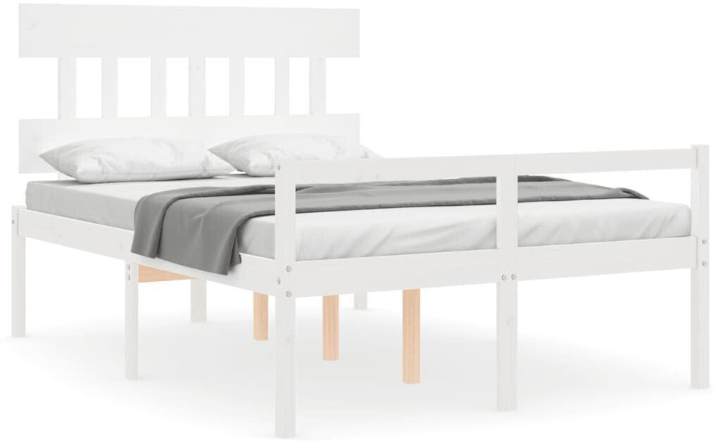 vidaXL Senior bed with headboard solid wood 140x190cm (3195397)