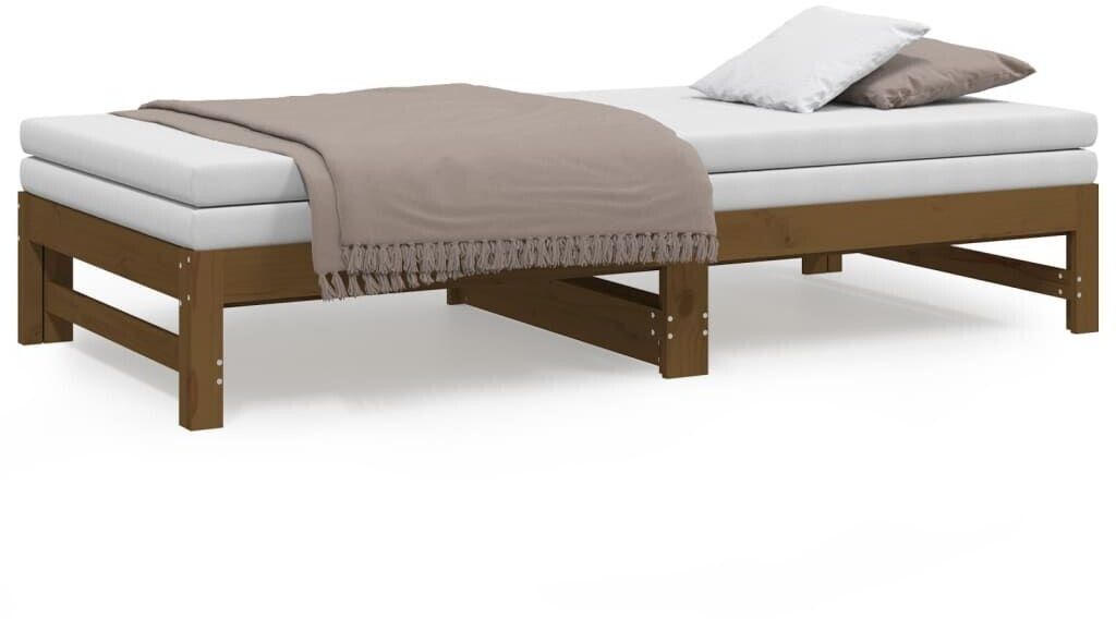 vidaXL Daybed extendable solid pine wood 90x190cm (823417)